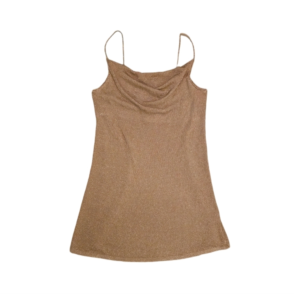 Topshop Rose Gold Knit Bodycon Dress Large NWT